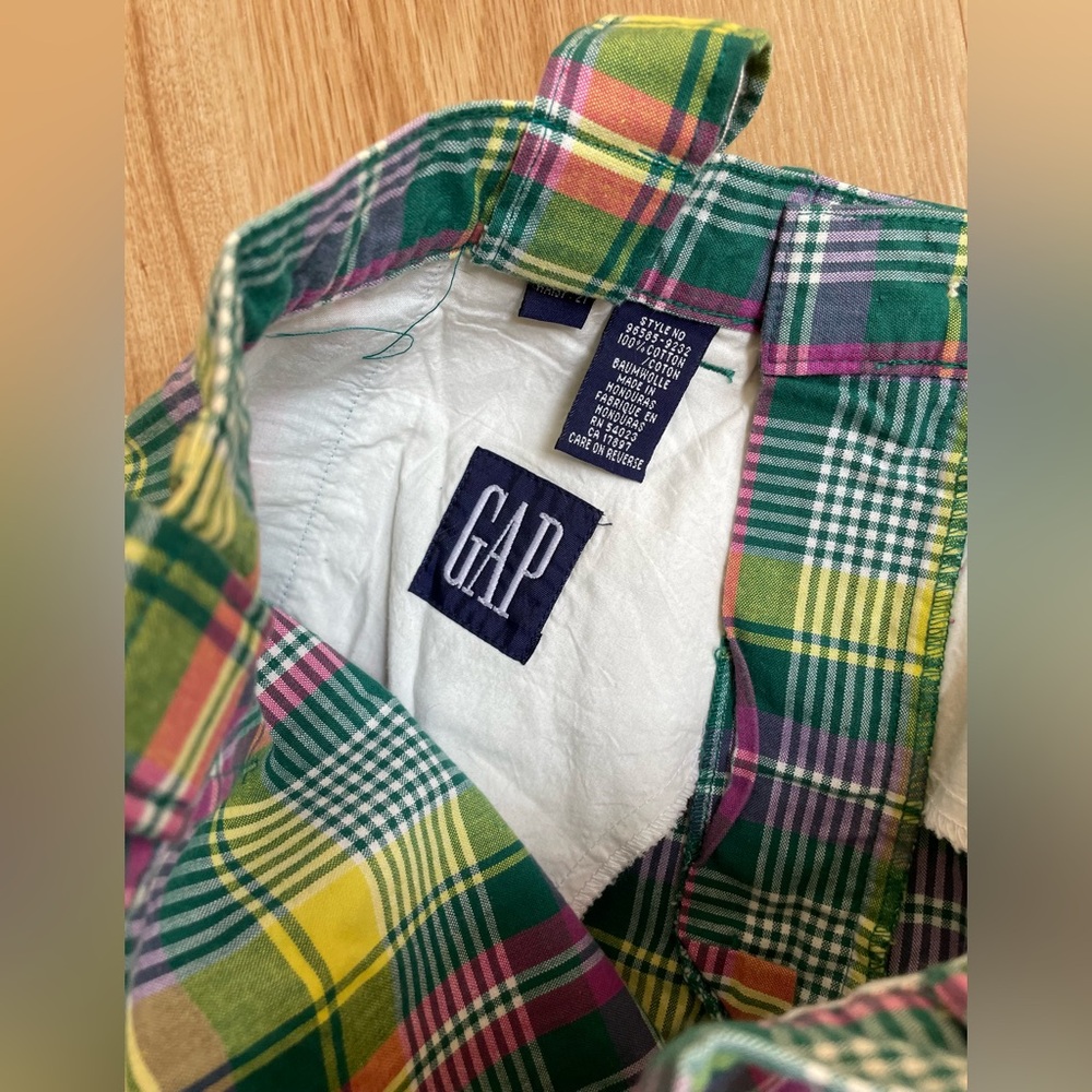 Handmade plaid shoulder bag purse made out of Gap pants preppy unique - Picture 9 of 10